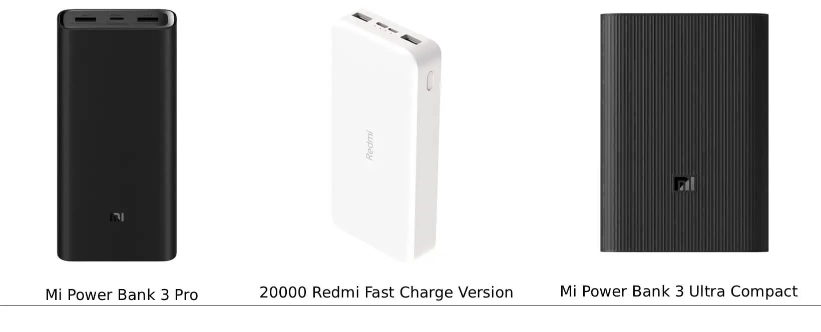 مدل های پاور بانک شیائومی ۲۰۰۰۰ اصلی